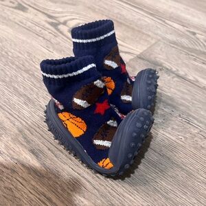 Baby Boy Size 4 - 12M No Skid First Shoes Socks No Skid Balance Sports-Themed
